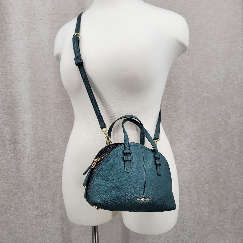 Teal Leather Crossbody Bag